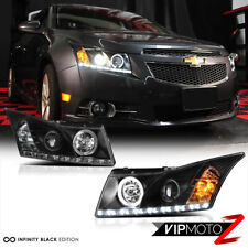 For 11-15 Chevy Cruze Black Halo Projector Led Headlight Signal Lamp Assembly