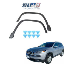 2x Front Right Left Set Fender Flare Textured For 2014-17 Jeep Cherokee Molding