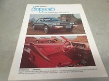 1978 Plymouth Sapporo Original Sales Leaflet Scorpion In Australia