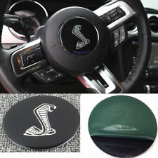 3.35 Black Shelby Cobra Round Steering Wheel Center Emblem Sticker For Mustang