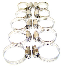 10pcs Stainless Hose Clamp Set Worm Gear Type Hose Pipe Fitting Clamp Assortment