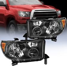 Headlights For 2007-2013 Toyota Tundra 2008-2017 Sequoia Blk Housing Right Left