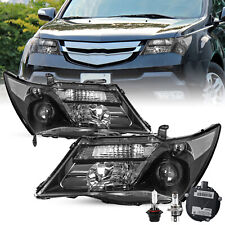 For 2007-2013 Acura Mdx Headlights Wo Adaptive Hid Ballast Black Headlights
