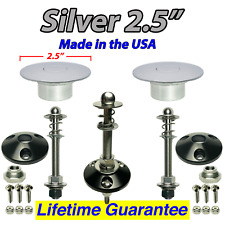 New 2.5 Silver Pair Quick Latch Hood Pins Hood Push Button Latches Mustang Usa