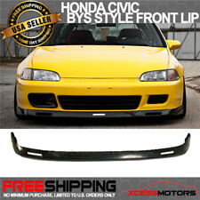 Fits 92-95 Honda Civic Eg Bys Style Front Bumper Lip Splitter Unpainted Pu