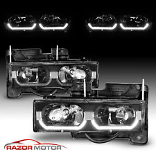 1988-1998 Chevy Ck 150025003500 Gmc Led Tube Black Replacement Headlights