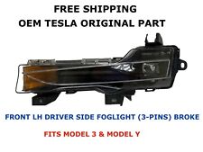 2017-2023 Tesla Model 3 Y Left Side Led Foglight 3-pins Broke 1077391-00-f