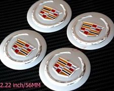For Cadillac 4x56mm Silver Wheel Center Stickers Badge New