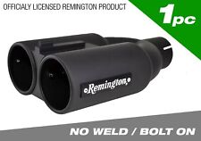  2.5 Inch Inlet Remington Double Barrel Universal Bolt On Black Exhaust Tip