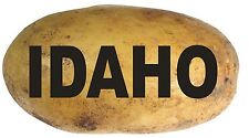 Idaho Oval Bumper Sticker Or Helmet Sticker D2328 State Euro Oval Potato