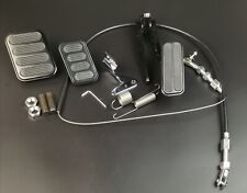 Billet Aluminum Gas Pedalbrake Clutchthrottle Cable Bracket Spring Kit Blk 48