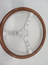 Walnut Steering Wheel With Aluminum Circular Cut Spokes For 1963-1982 Corvette