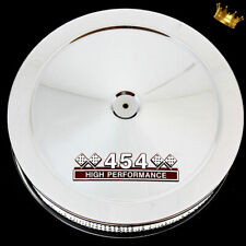 Chrome Big Block Chevy Air Cleaner With Red 454 Emblem Fits 454 Bbc Engines