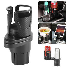 2-in-1 Car Dual Cup Holder All Purpose Bottle Organizer 360rotating Expander