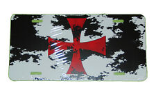 Templar Camo Battle Flag License Plate New Aluminum
