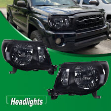 Fit For 2005-2011 Toyota Tacoma Smoked Headlights Headlamps Light Leftright