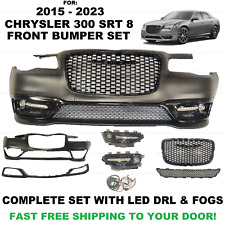 For 2015-2023 Chrysler 300c 300 C Srt8 Srt 8 Srt-8 Front Bumper Set With Led