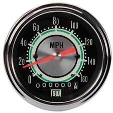 Stewart Warner 530dh Green Line 160 Mph 3-38 In. Electric Speedometer