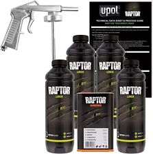 U-pol Raptor Black Urethane Spray-on Truck Bed Liner Kit W Spray Gun 4 Liters