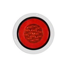 Truck 4 Inch Red Round 32 Led Trailer Tail Light Stop Brake Lamp Flange-mount