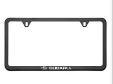 Subaru Logo Slim Line Black License Plate Frame Wrx Sti New