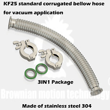 Nw25 Kf25 Bellow Hose Vacuum Coupling Corrugated Hose W Clamp Set 1 Ft To 10 Ft