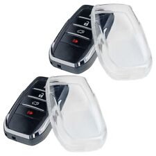 2pc For Toyota Transparent-clear Smart Car-key Fob Cover Case Holder Accessories