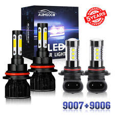 6000k Led Headlight Hilo Fog Light 4pcs For Dodge Ram 1500 2500 3500 2002-2005