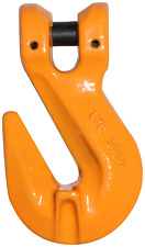 Grade 100 Lifting Grab Hook Clevis Style Orange With Pin 932 516 38 12 58