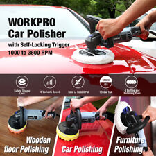 Workpro Electric 6 Variable Speed Car Polisher Buffer Waxer Sander Kit Wpad New