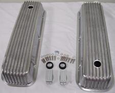 Big Block Chevy Polished Aluminum Valve Covers Tall Finned 396 454 496 502 Bbc