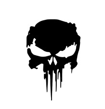 Distressed Punisher Skull Sticker Decal Vinyl For Cars Trucks Windows Laptops