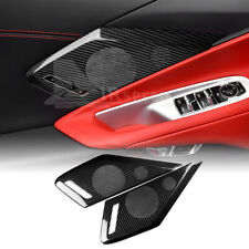 Black Door Sound Speaker Cover Real Hard Carbon Fiber For Corvette C8 20-2023