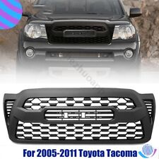 Front Grille For Tacoma 2005-2011 Bumper Hood Mesh Grill Matte Black Wletters