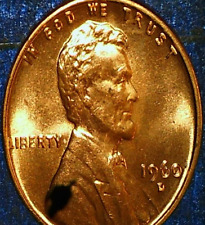 1960 D Small-date Uncirculated Bu Lincoln Cent Penny Free Shipguaranteed