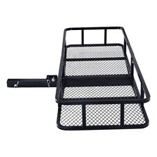 For 2 Car Suv Truck Folding Hitch Mount Cargo Carrier Rack 650lb Luggage Basket