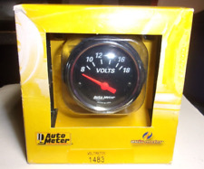 Autometer 1483 Designer Black Series 2-116 Volts Volt Voltmeter Gauge Kit