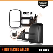 Pair Manual Side View Tow Mirrors For 88-98 Chevy Gmc Ck 1500 2500 3500 Truck