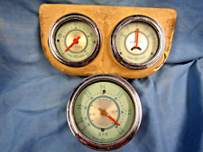3 Vtg Stewart Warner Oil Pressure Amp Odometer Gauges