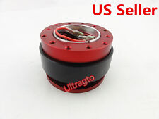 Universal Red Ball Bearing 6 Bolt Steering Wheel Quick Release Hub Adapter Kit