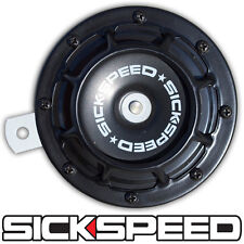 Sickspeed Single Black Super Loud Compact Electric Blast Tone Horn Car 12v P1