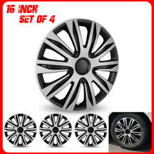 For Toyota Corolla Nissan Versa Chevy Wheel Cover 4pcs Black Silver 16 Hub Caps