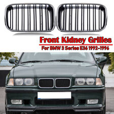 Front Kidney Grille Grill Chrome Gloss Black For Bmw E36 318is 325i M3 1992-1996