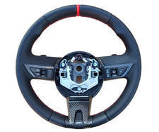 Chevrolet Camaro Ss 2009-2015 Leather Steering Wheel W Paddles Red Carbon New