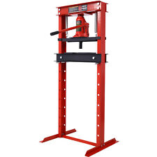 Red Steel Hydraulic 12 Tons Capacity H-frame Garage Floor Adjustable Shop Press