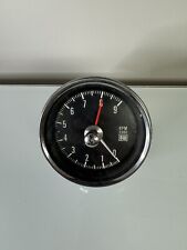 Nos Vintage Stewart Warner 9000 Rpm Tachometer Adjustable Red Line 3 34 Inch