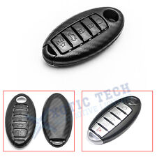Carbon Fiber Style Smart Key Fob Cover Case Holder For Nissan Infiniti 5 Button