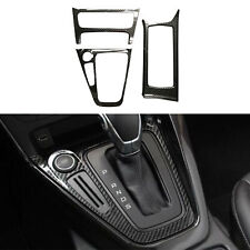 Carbon Fiber Color Gear Shift Panel Cup Holders Cover For Ford Focus 2015-2018