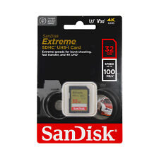 Sandisk 32gb Extreme Class10 V30 Uhs-i U3 Sd Card 100mbs Full Sd Hc Memory Card