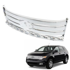 Lablt Front Upper Bumper Grille Grill For 2007-2010 Ford Edge Chrome Silver